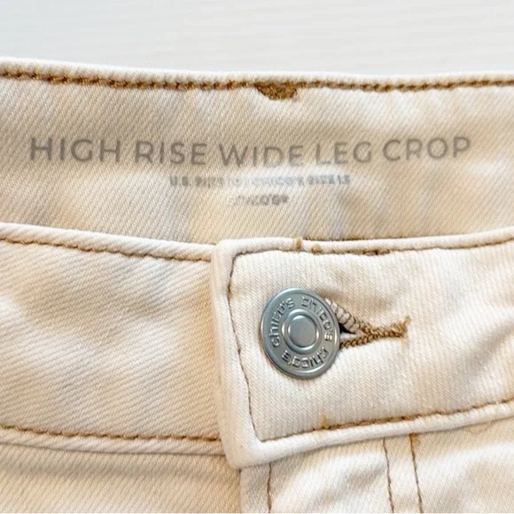 High Rise Wide Leg Cropped Cream Jeans  - Chico's (10/1.5 - Picture 13 of 15